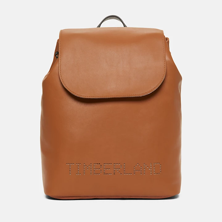 Timberland LEATHER TOP-FLAP BACKPACK FOR WOMEN IN BROWN